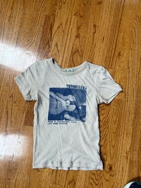 Urban Outfitters Tennessee Graphic Tee- Cream with Blue Print